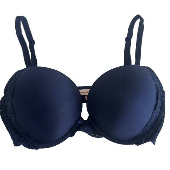 NWOT Victoria's Secret Dream Angels Push Up Bra Navy 34DD - Picture 5 of 8